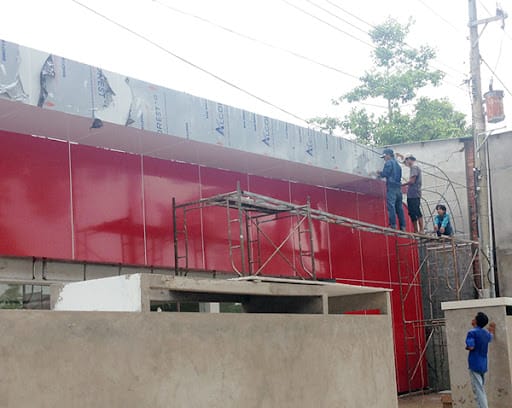 Thi công ốp alu giá rẻ theo bản vẽ thiết kế