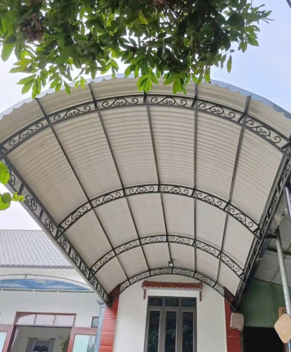 mái tôn vòm khung mỹ nghệ siêu đẹp