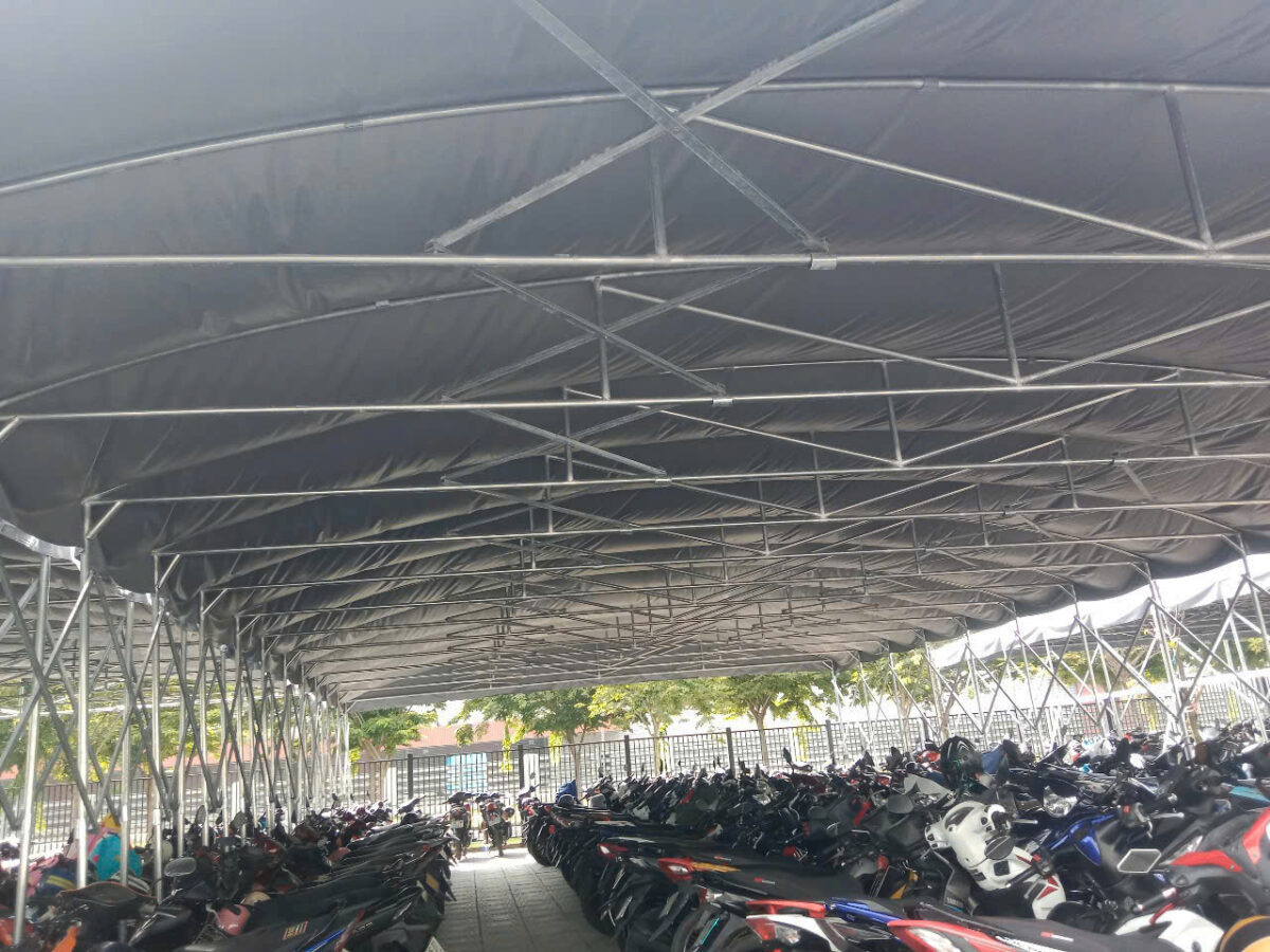 vòm bạt di động để xe máy cho nhân viên tại gia lai